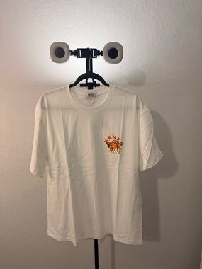 Kenzo White Tee with Orange Tiger Motif